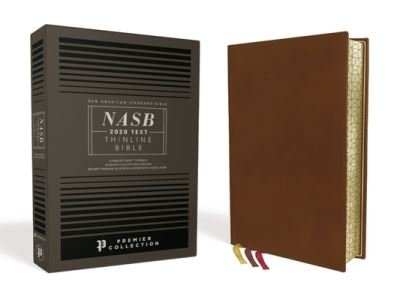 NASB, Thinline Bible, Premium Goatskin Leather, Brown, Premier Collection, Black Letter, Gauffered Edges, 2020 Text, Comfort Print - Zondervan - Bøger - Zondervan - 9780310460534 - 12. maj 2022