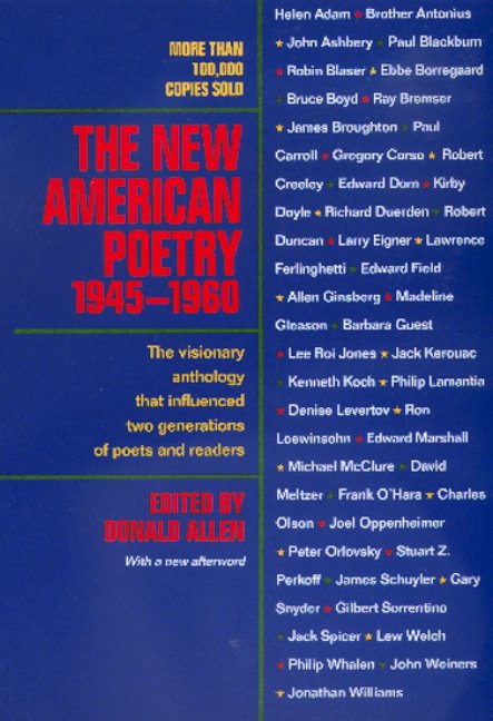 The New American Poetry, 1945-1960 - Donald Allen - Kirjat - University of California Press - 9780520209534 - tiistai 27. heinäkuuta 1999