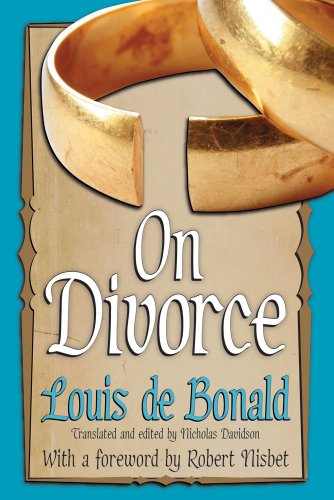 Cover for Louis De Bonald · On Divorce - The Library of Conservative Thought (Pocketbok) [Tra Rep edition] (2013)