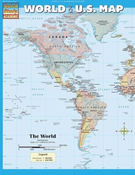 World & US Map - Inc. BarCharts - Libros - Barcharts, Inc - 9781423220534 - 31 de mayo de 2013