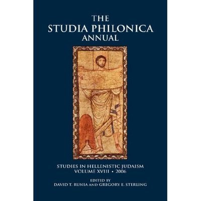 Cover for David T Runia · Studia Philonica Annual, Xviii, 2006 (Hardcover Book) (2006)