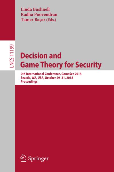 Cover for Decision and Game Theory for Security (Book) [1st ed. 2018 edition] (2018)
