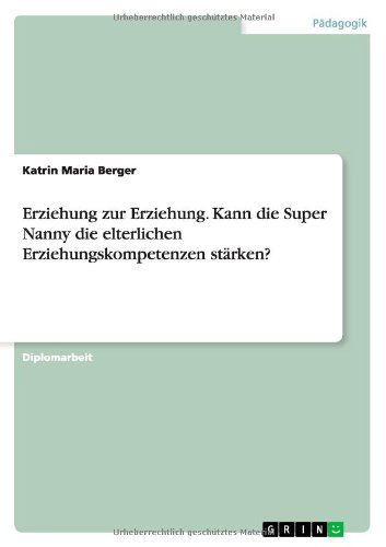 Cover for Berger · Erziehung zur Erziehung. Kann di (Buch) [German edition] (2013)