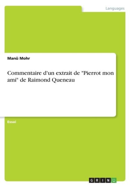 Cover for Mohr · Commentaire d'un extrait de &quot;Pierr (Bog)