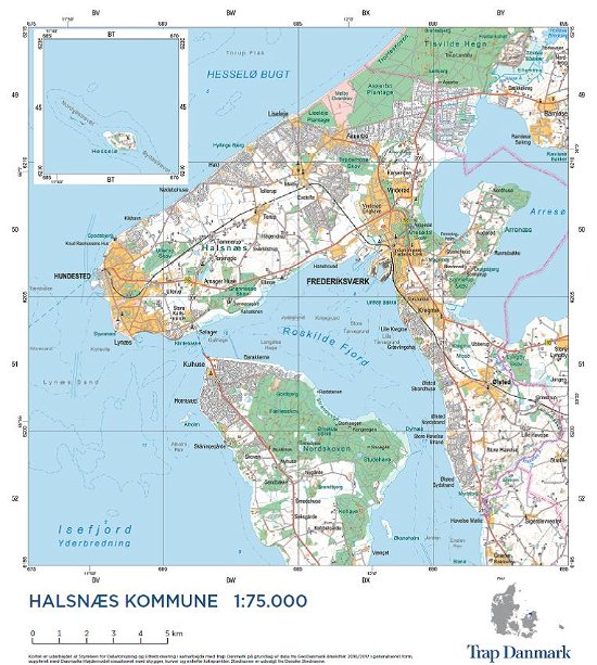 Trap Danmark: Falset kort over Halsnæs Kommune - Trap Danmark - Bøger - Trap Danmark - 9788771812534 - 13. november 2018