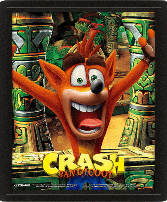 CRASH BANDICOOT - 3D Lenticular Poster 26X20 - Mas - P.Derive - Merchandise - Pyramid - 5051265829535 - April 12, 2024