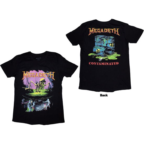 Cover for Megadeth · Megadeth Unisex T-Shirt: Contaminated (Black) (Back Print) (T-shirt) [size S] (2024)