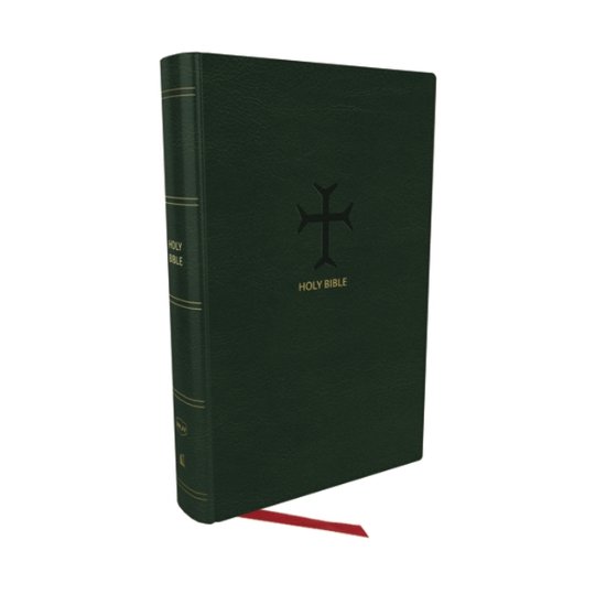 Cover for Thomas Nelson · NKJV, End-of-Verse Reference Bible, Personal Size Large Print, Leathersoft, Green, Red Letter, Thumb Indexed, Comfort Print: Holy Bible, New King James Version (Leather Book) (2022)