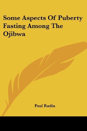 Cover for Paul Radin · Some Aspects of Puberty Fasting Among the Ojibwa (Paperback Book) (2006)