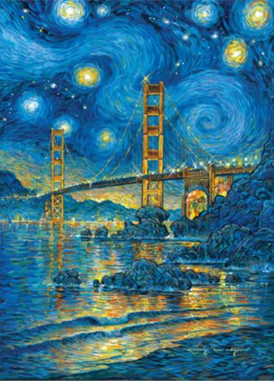 Cover for Peter Pauper Press Inc. · San Francisco Starry Night 500 Piece Jigsaw Puzzle (N/A) (2021)