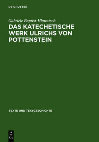 Cover for Baptist-Hlawatsch · Das katechetische Wer (Book) [German edition] (1980)