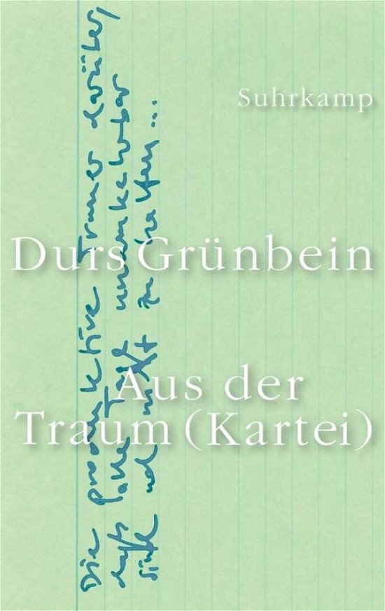 Cover for Grünbein · Aus der Traum (Kartei) (Bok)