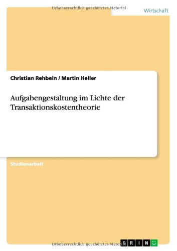 Cover for Rehbein · Aufgabengestaltung im Lichte de (Buch) [German edition] (2010)