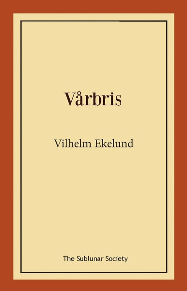 Cover for Vilhelm Ekelund · Vårbris (Paperback Book) (2020)