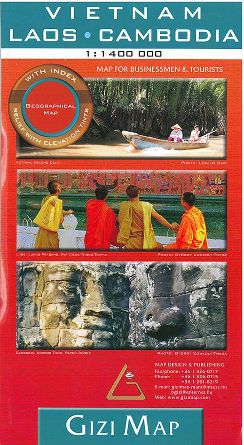 Cover for Gizi Map · Vietnam, Laos &amp; Cambodia Map for Businessmen &amp; Tourists (Innbunden bok) (2014)