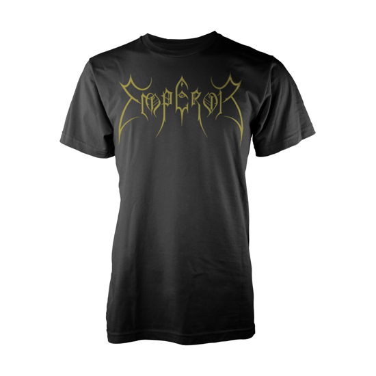 Cover for Emperor · Logo Gold (T-shirt) [size L] [Black edition] (2017)