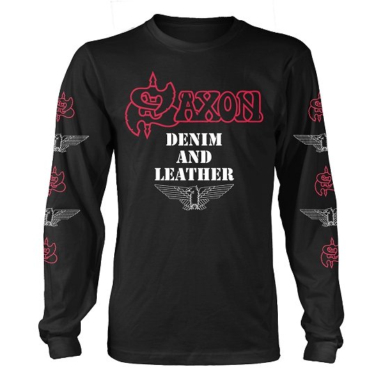 Cover for Saxon · Denim and Leather (Tröja) [size M] [Black edition] (2019)