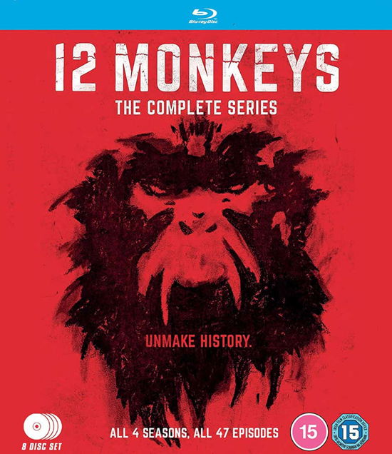12 Monkeys Seasons 1 to 4 Complete Collection - Twelve Monkeys Complete Series BD - Elokuva - Fabulous Films - 5030697046536 - maanantai 5. joulukuuta 2022