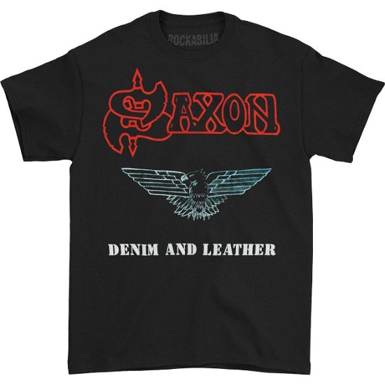 Cover for Saxon · T/S Denim &amp; Leather (MERCH) [size L] (2010)