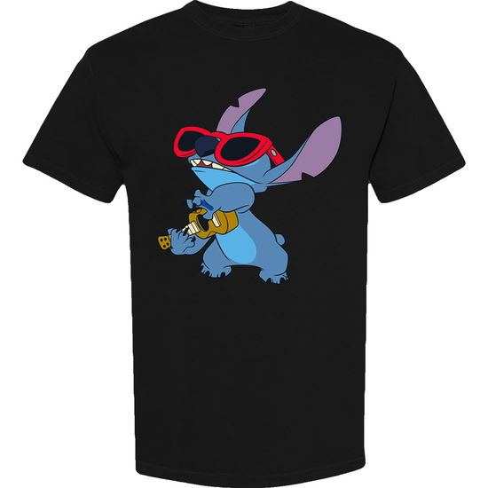 Cover for Disney · Disney Unisex T-Shirt: Lilo &amp; Stitch Stitch Guitar (Black) (T-shirt) [size S] (2025)