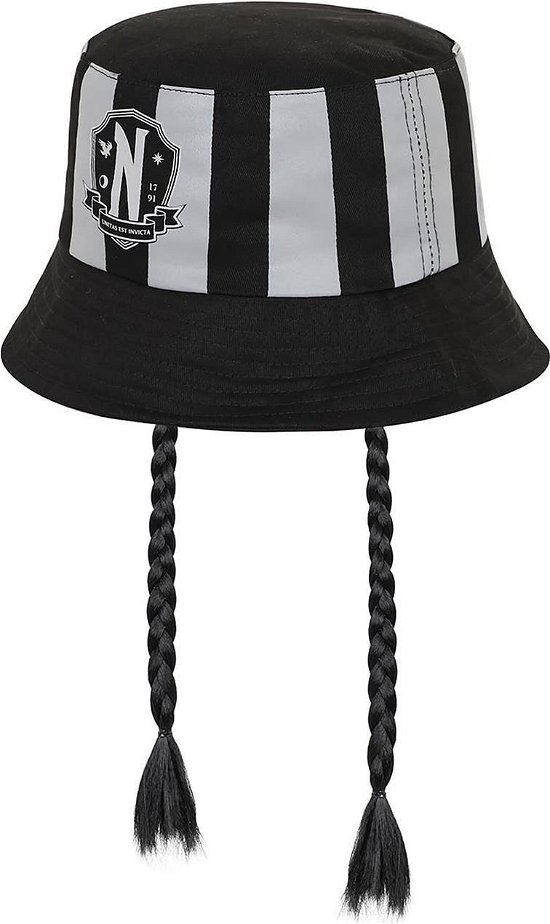 WEDNESDAY - Braid - Bucket Hat - 55 cm - Wednesday - Merchandise -  - 8445118061536 - 