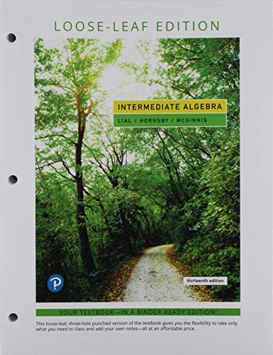 Cover for Margaret Lial · Intermediate Algebra, Loose-Leaf Version Plus MyLab Math -- 24 Month Access Card Package (Lose Papiere) (2019)