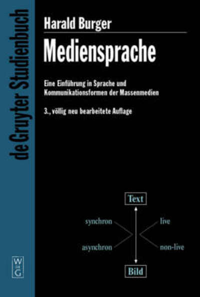 Cover for Harald Burger · Mediensprache: Eine Einfuhrung in Sprache und Kommunikationsformen der Massenmedien (Paperback Book) [3. voellig neu bearb. Aufl. edition] (2005)