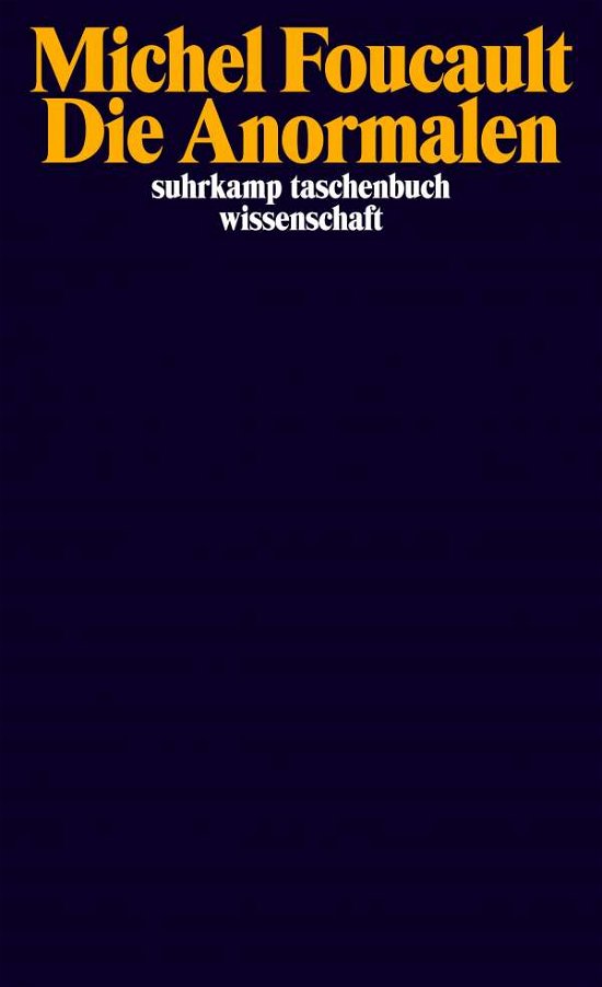 Cover for Michel Foucault · Suhrk.TB.Wi.1853 Foucault.Anormalen (Book)