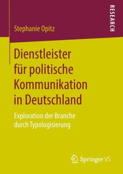 Cover for Opitz · Dienstleister für politische Komm (Book) (2018)