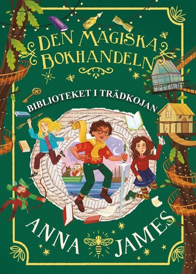 Cover for Anna James · Biblioteket i trädkojan (Landkarten) (2023)