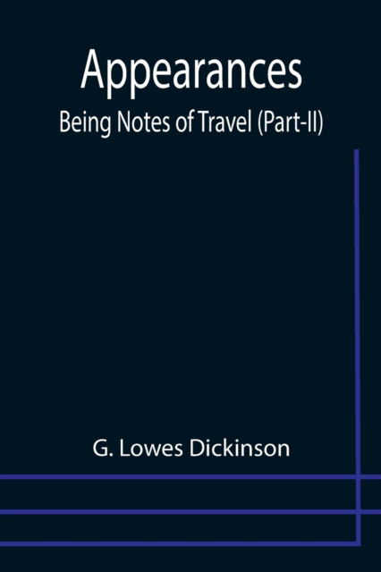 Cover for G. Lowes Dickinson · Appearances (Paperback Book) (2021)