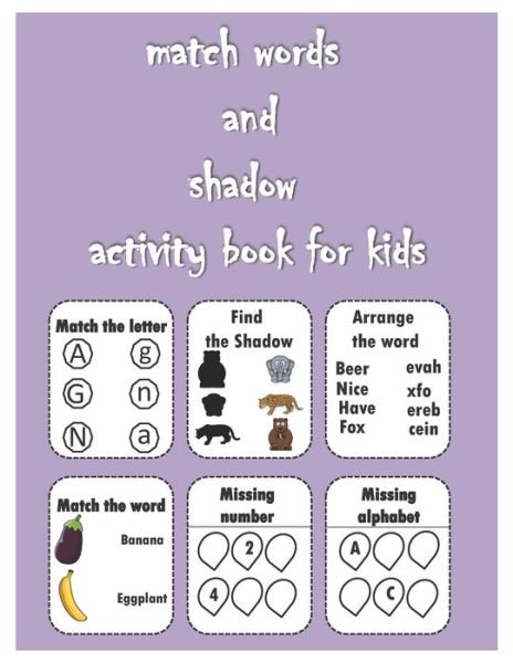 Cover for Match Words Coloring Book · Match Words and Shadow Activity Book for Kids (Paperback Book) (2020)