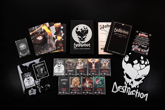 Trapped in Lunatic Possession (9 Cassette Box Set W/ Book, Flag, Patches, Backpatch, Posters & Metal Pin) - Destruction - Musik - DARKNESS SHALL RISE PRODUCTION - 9956683879536 - 7 juli 2023