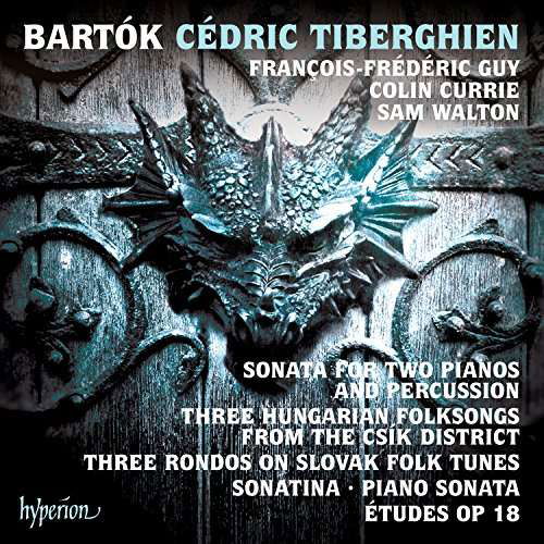Bartok Sonata for Two Pianos - Cedric Tiberghien - Muziek - HYPERION - 0034571281537 - 3 maart 2017