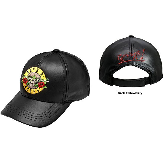 Cover for Guns N Roses · Guns N' Roses Unisex Baseball Cap: GnFnRs (Faux Leather) (Klær) [Black - Unisex edition]