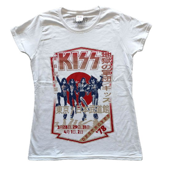 KISS Ladies T-Shirt: Destroyer Tour '78 - Kiss - Merchandise -  - 5056368679537 - 17 juni 2021