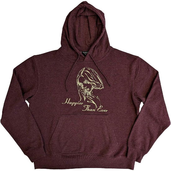 Cover for Billie Eilish · Billie Eilish Unisex Pullover Hoodie: Happier Than Ever (Brown) (Hoodie) [size S] (2023)