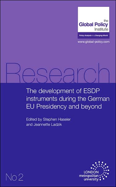 Cover for Stephen Haseler · The Development of Esdp Instruments During the German Eu Presidency and Beyond (Paperback Book) (2007)