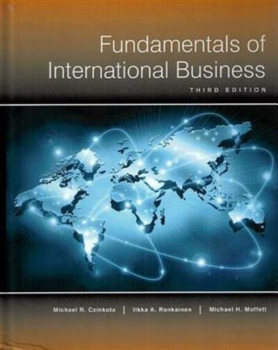 Cover for Michael R. Czinkota · Fundamentals of International Business-3rd ed (Hardcover Book) (2014)