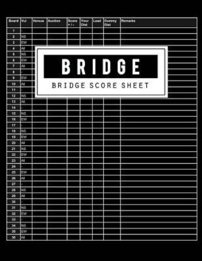 Cover for Bg Publishing · Bridge Score Sheet (Paperback Book) (2018)