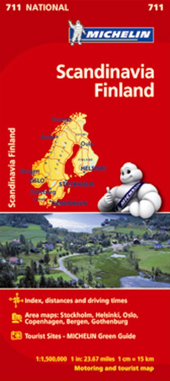 Scandinavia & Finland - Michelin National Map 711: Map - Michelin - Kirjat - Michelin Editions des Voyages - 9782067170537 - maanantai 9. tammikuuta 2012