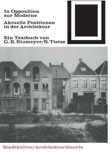 Cover for Blomeyer · In Opposition zur Moderne (Book) (1980)