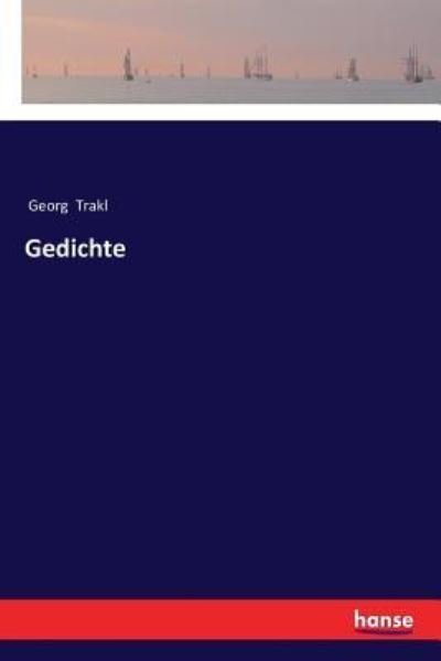 Cover for Georg Trakl · Gedichte (Taschenbuch) (2017)