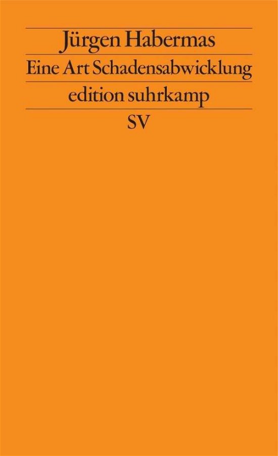 Cover for Jürgen Habermas · Edit.suhrk.1453 Habermas.art Schadens. (Book)