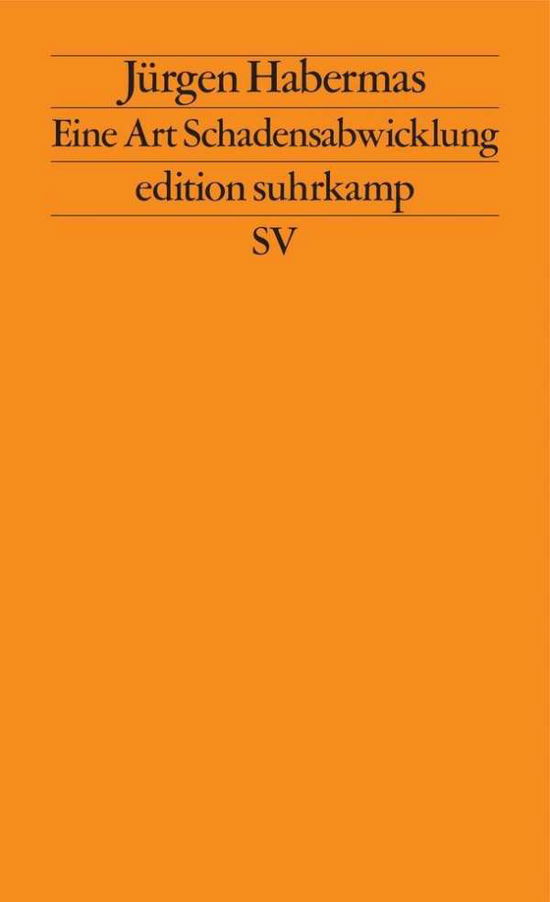 Cover for Jürgen Habermas · Edit.suhrk.1453 Habermas.art Schadens. (Bog)