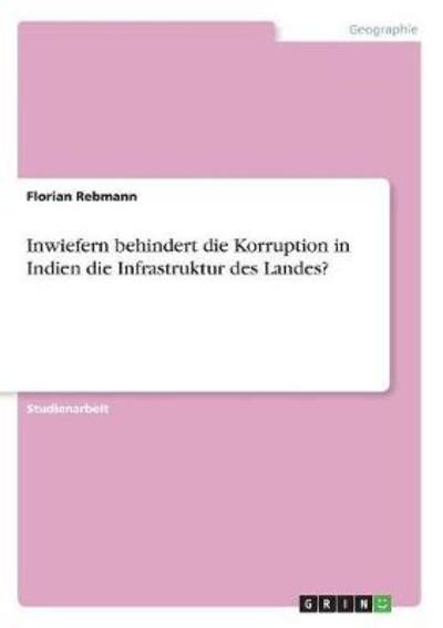 Cover for Rebmann · Inwiefern behindert die Korrupt (Book)