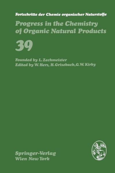 Cover for R C Anderson · Fortschritte der Chemie organischer Naturstoffe / Progress in the Chemistry of Organic Natural Products - Fortschritte der Chemie organischer Naturstoffe   Progress in the Chemistry of Organic Natural Products (Pocketbok) [Softcover reprint of the original 1st ed. 1980 edition] (2012)