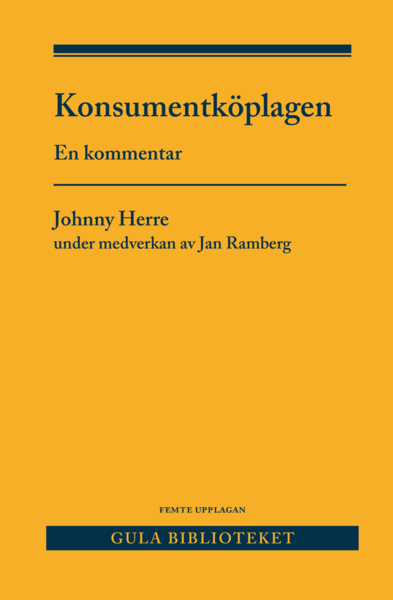 Cover for Jan Ramberg · Konsumentköplagen : en kommentar (Inbunden Bok) (2019)
