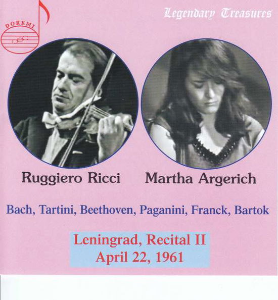 Cover for Various Composers · Martha Argerich &amp; Ruggiero Ricci 2Nd Leningrad Recital 1961 (CD) (2018)