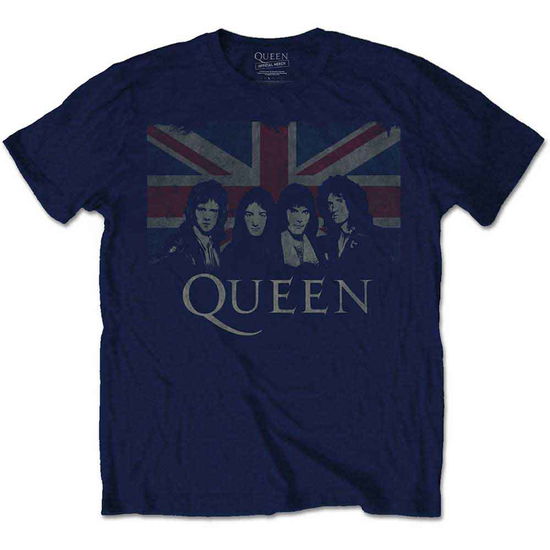 Queen Unisex T-Shirt: Vintage Union Jack - Queen - Mercancía - Bravado - 5055979925538 - 